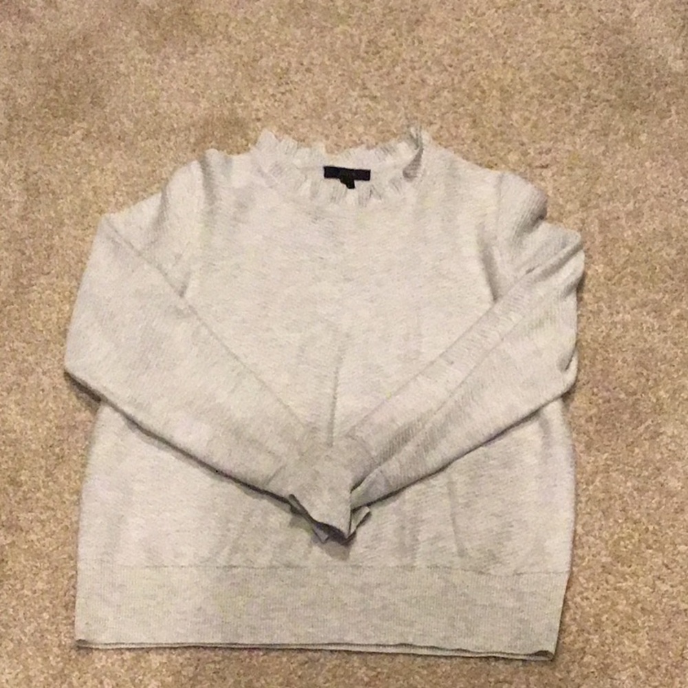 NWOT J Crew ruffle neck sweater